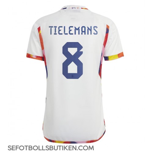 Belgien Youri Tielemans #8 Replika Borta matchkläder VM 2022 Korta ärmar
